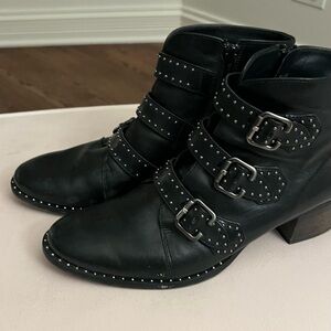 Paul Green 'Soho' Studded- Bootie-Black -Size US 9- $479MSRP